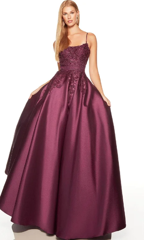 Incredible Offers Alyce Paris 61321 - Floral Embroidered Sleeveless Prom Dress