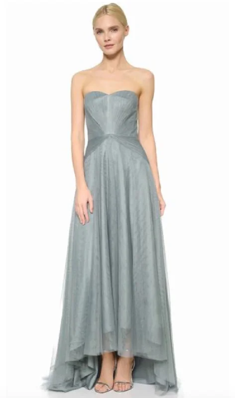Year-End Sale Monique Lhuillier Pleat Tulle Strapless Gown