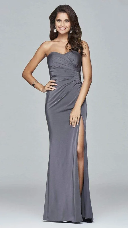 Final Sale Faviana - 7891 Satin Sweetheart Evening Dress - 1 Pc Smoke Grey in Size 6 Available Final Sale Faviana - 7891 Satin Sweetheart Evening Dress - 1 Pc Smoke Grey in Size 6 Available