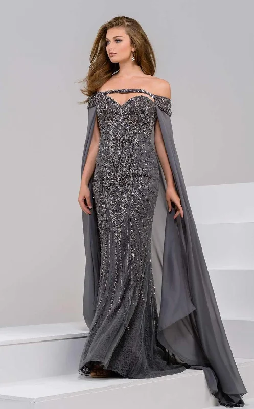 Flash Deals Jovani - Off Shoulder Sheath Dress 45566