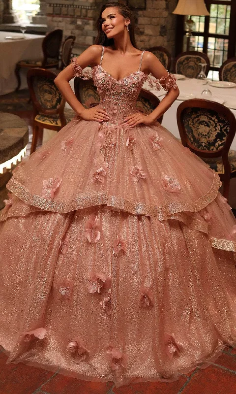 Special Discount Amarra 54244 - 3D Floral Embellished Corset Bodice Ballgown