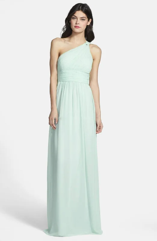 Special Savings Donna Morgan 'Rachel' Ruched One-Shoulder Chiffon Gown