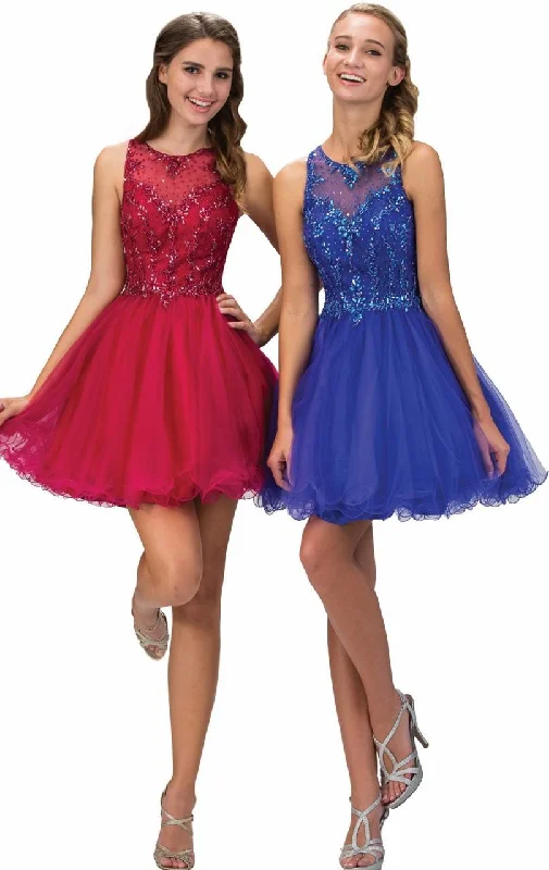 Deal Zone Elizabeth K - GS1405 Beaded Jewel Cocktail Dress