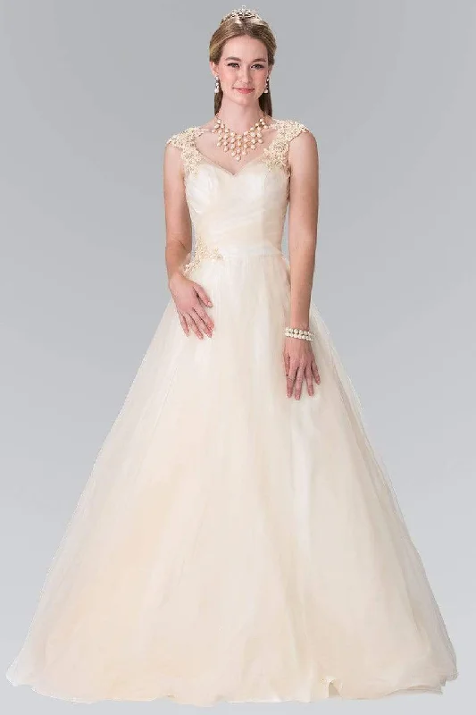 Buy More, Save More Elizabeth K Bridal - GL2202 Embroidered Ruched Bridal Dress