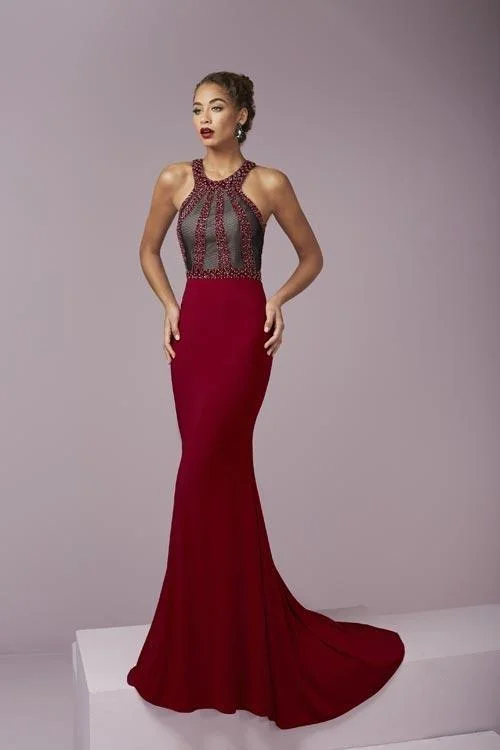 Exclusive Savings Tiffany Designs - Embellished High Halter Evening Dress 46089 - 1 pc Black/Black In Size 6 Available Exclusive Savings Tiffany Designs - Embellished High Halter Evening Dress 46089 - 1 pc Black/Black In Size 6 Available