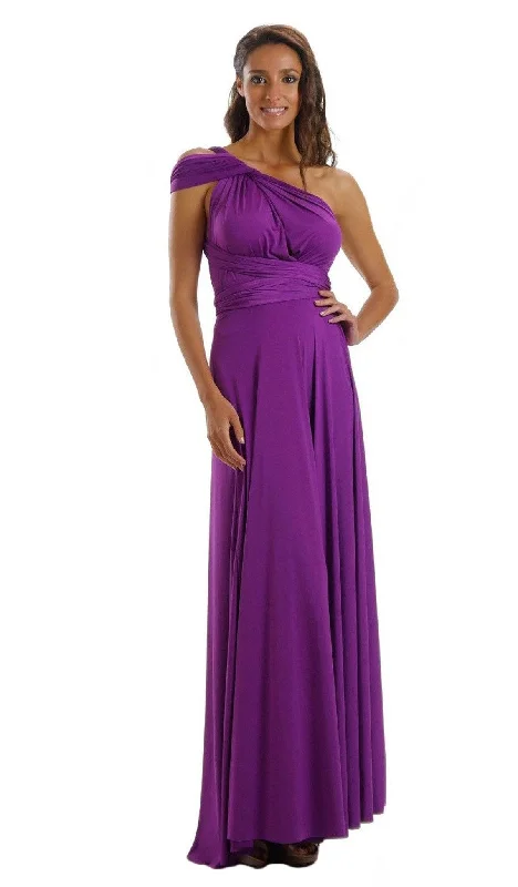 Get It Before It’s Gone Poly USA - 7022 Twist and Tie Long Convertible Jersey Dress