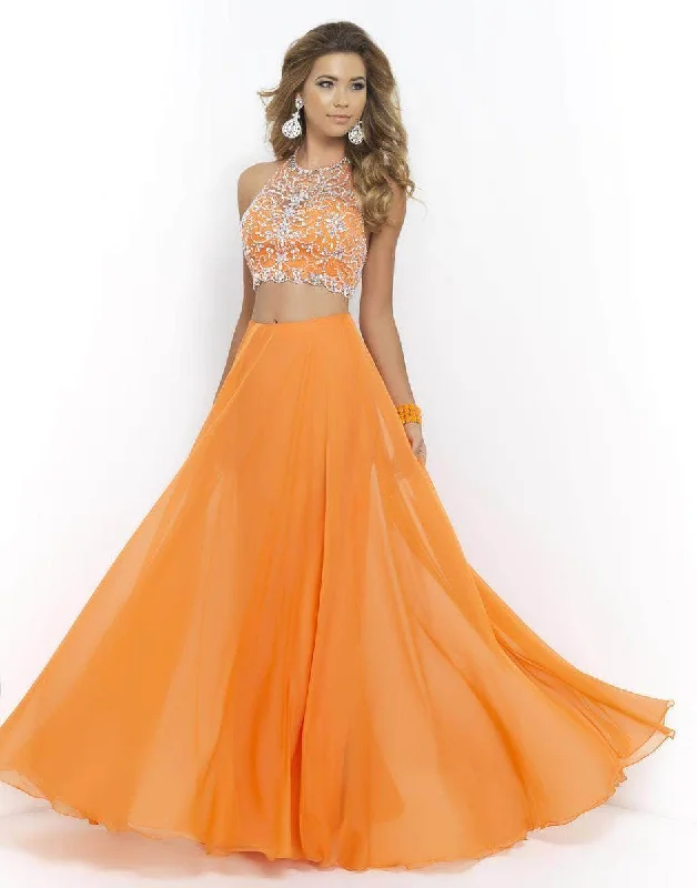 Bonus Savings Blush by Alexia Designs 9935 - Sleeveless Halter Evening Gown