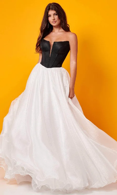 Seasonal Clearance Rachel Allan 70403 - Strapless Corset Bodice Ballgown