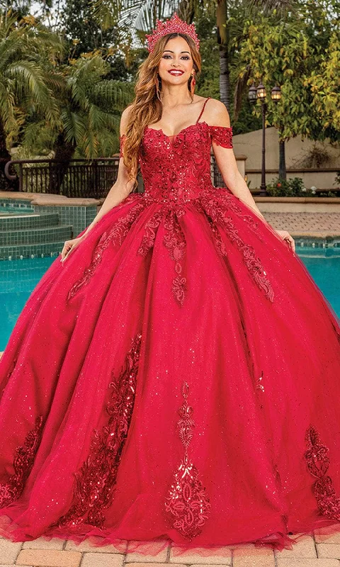 Great Deals Dancing Queen 1811 - Sweetheart Sequin Lace Ballgown