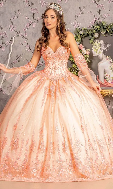 YEAR-End Clearance GLS by Gloria GL3235 - Embroidered Rhine Stone Accented Ballgown YEAR-End Clearance GLS by Gloria GL3235 - Embroidered Rhine Stone Accented Ballgown