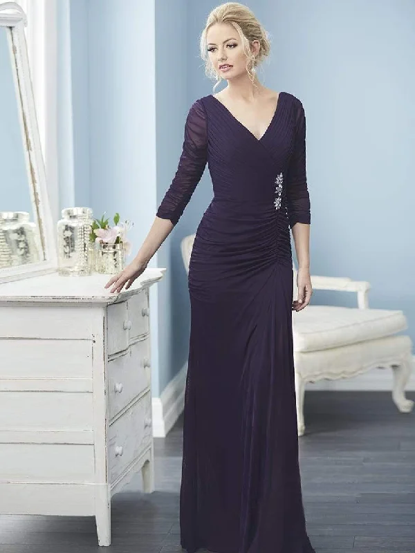 Price Reduction Christina Wu Elegance - Sheer Quarter Length Pleated Long Gown 20232 Price Reduction Christina Wu Elegance - Sheer Quarter Length Pleated Long Gown 20232