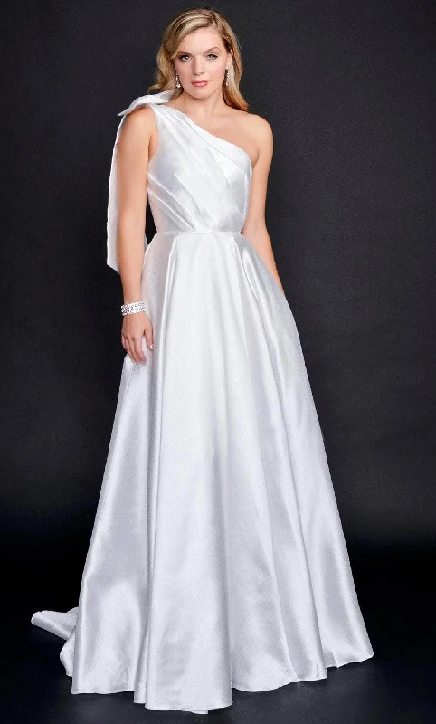 Deal Mania Nina Canacci 6588 - One-Sleeve A-Line Gown