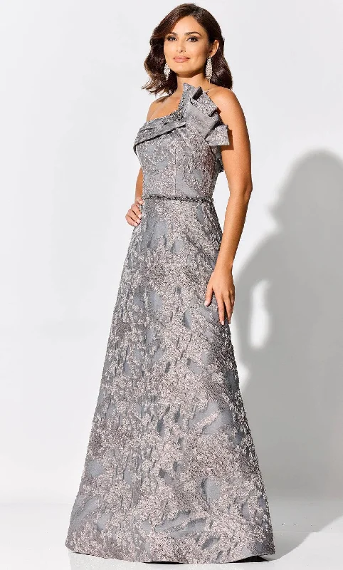 Steals and Deals Ivonne D ID304 - One Shoulder Brocade Evening Gown