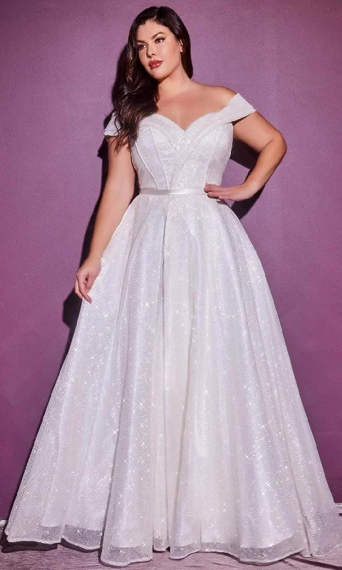 Reduced Prices Cinderella Divine - Glitter A-Line Bridal Gown CD214W - 1 pc Off White In Size 16 Available Reduced Prices Cinderella Divine - Glitter A-Line Bridal Gown CD214W - 1 pc Off White In Size 16 Available