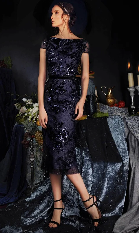 Deep Discounts Janique 73122 - Cap Sleeve Bateau Neckline Formal Dress