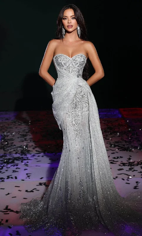 Season Finale Sale Portia and Scarlett PS23928 - Strapless Sweetheart Glittered Gown Season Finale Sale Portia and Scarlett PS23928 - Strapless Sweetheart Glittered Gown