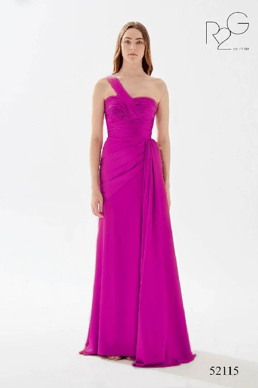 Epic Deals Tarik Ediz 52115 - One Shoulder Strap Ruched Dress