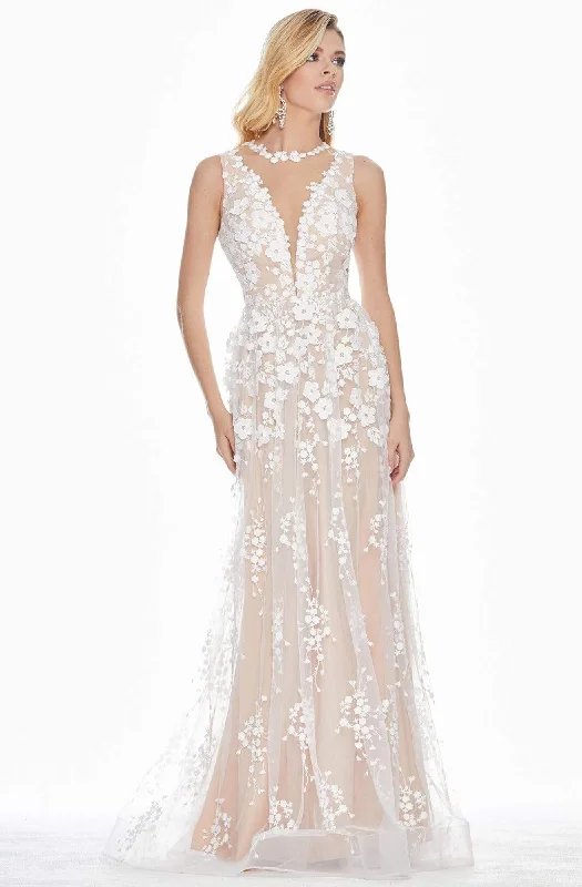 Price Reduction Ashley Lauren - 1392 Illusion Plunging Neck Embroidered Organza A-line Dress - 1 pc White/Nude In Size 10 Available Price Reduction Ashley Lauren - 1392 Illusion Plunging Neck Embroidered Organza A-line Dress - 1 pc White/Nude In Size 10 Available