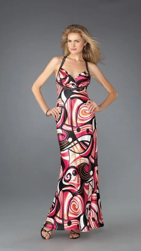 Act Fast La Femme - 13364 Sexy Bejeweled Sweetheart Sheath Dress