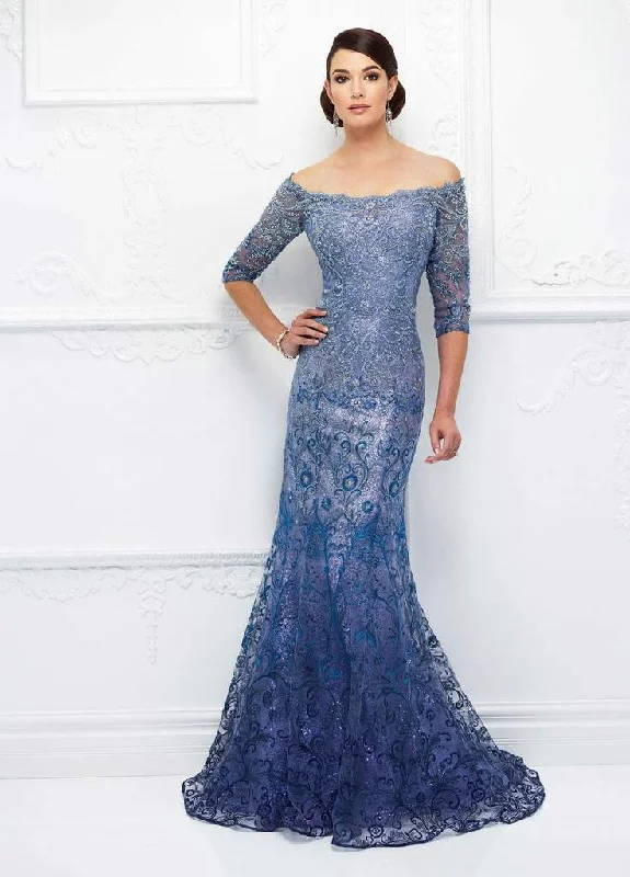 Customer Appreciation Sale Ivonne D for Mon Cheri - 118D07W Ombre Sequined Off Shoulder Tulle Lace Gown Customer Appreciation Sale Ivonne D for Mon Cheri - 118D07W Ombre Sequined Off Shoulder Tulle Lace Gown