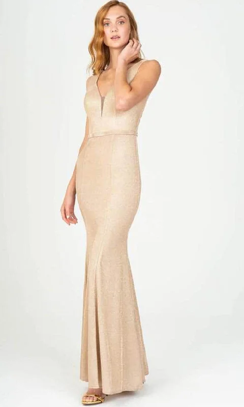 Instant Discount Eureka Fashion 8987 - Shimmer Jersey Sleeveless Evening Gown