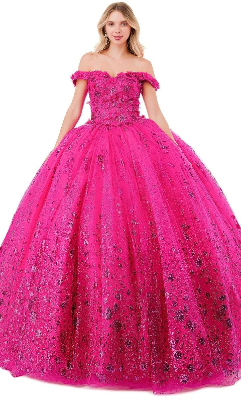YEAR-End Sale Trevi Collection L2838C - Floral Appliqued Sweetheart Ballgown
