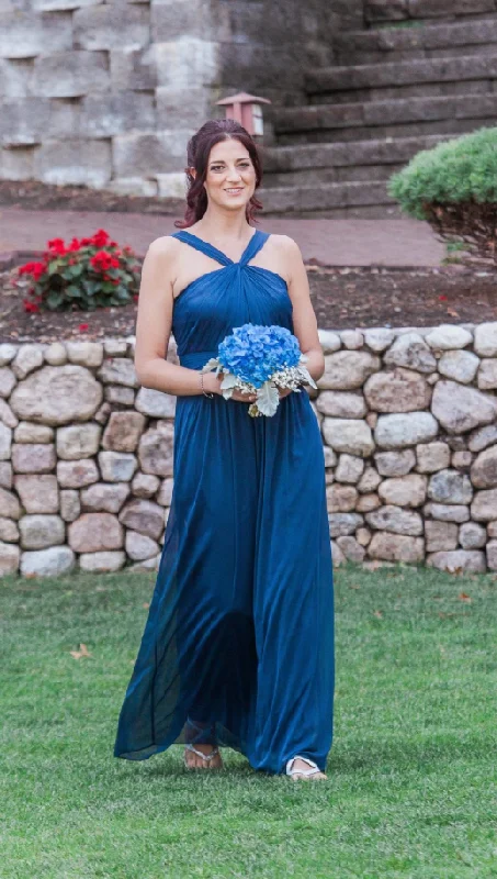 Overstock Sale David's Bridal Long Y-Neck Mesh Dress Style W11173