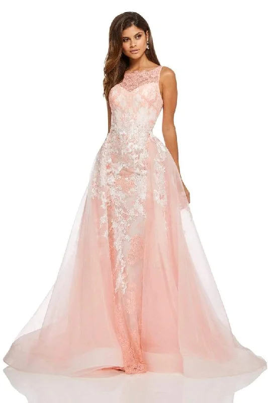 Members Only Sherri Hill - High Neckline Lace Dress 52660 - 1 pc Coral In Size 6 Available Members Only Sherri Hill - High Neckline Lace Dress 52660 - 1 pc Coral In Size 6 Available