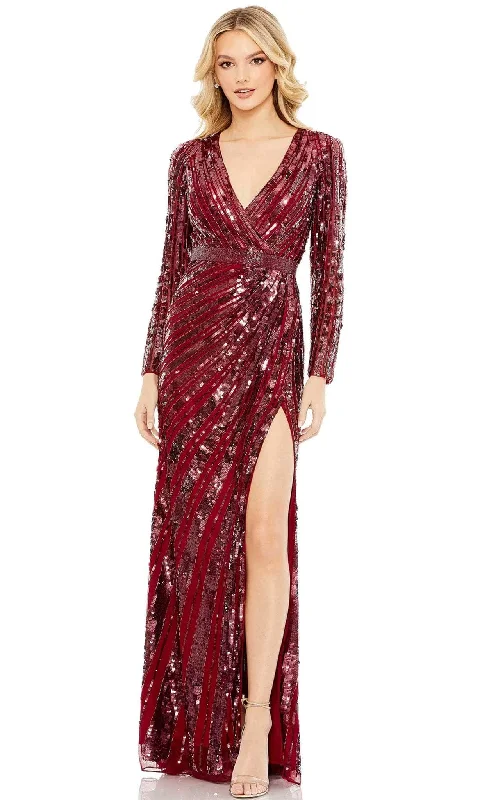 Deal Frenzy Mac Duggal 5186 - Sequined Long-Sleeved Dress