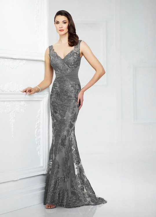 Special Buy Mon Cheri 217942 Embroidered Ruched Sheath Gown - 1 pc Smoke in Size 18 Available Special Buy Mon Cheri 217942 Embroidered Ruched Sheath Gown - 1 pc Smoke in Size 18 Available