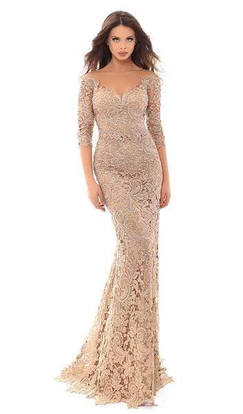 Crazy Deals Tarik Ediz - Floral Lace Illusion Neck Sheath Dress With Train 93675 - 1 pc Gold In Size 10 Available Crazy Deals Tarik Ediz - Floral Lace Illusion Neck Sheath Dress With Train 93675 - 1 pc Gold In Size 10 Available