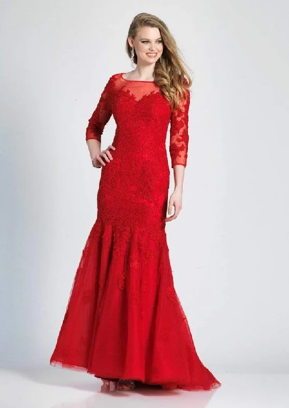 Online Only Dave & Johnny - 3756 Quarter Length Sleeve Lace Trumpet Dress - 1 pc Red In Size 4 Available Online Only Dave & Johnny - 3756 Quarter Length Sleeve Lace Trumpet Dress - 1 pc Red In Size 4 Available