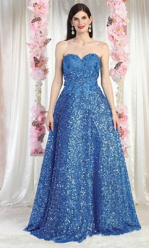Unbeatable Prices May Queen RQ8025 - Sweetheart Sequin Appliqued Prom Gown