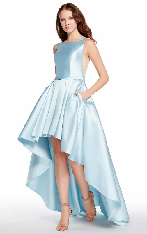 Act Now Alyce Paris Bateau Fitted High Low Dress 60114