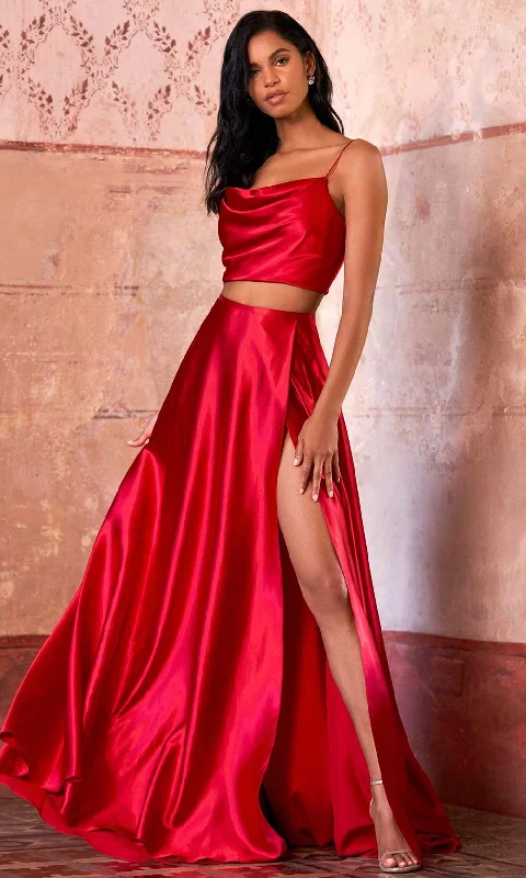 Deal Zone Sherri Hill - 55018 Cowl Neck Two Piece Gown