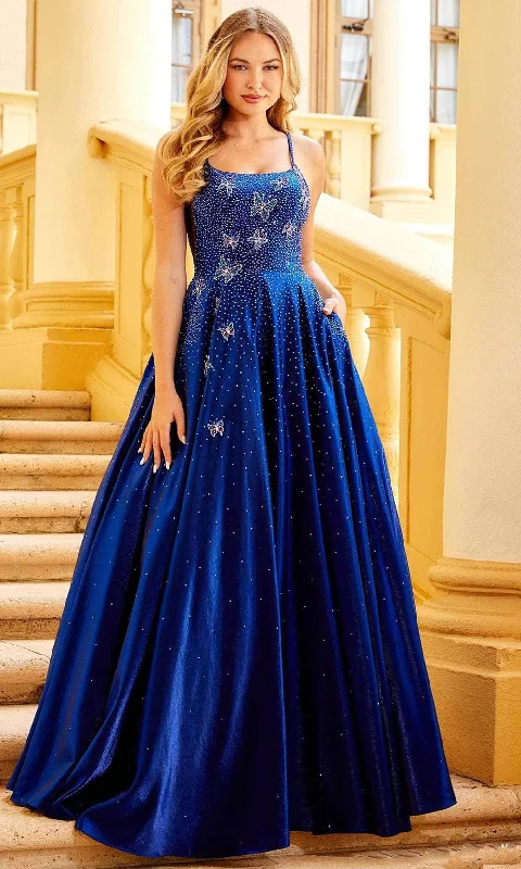 Shop and Save Amarra 87184 - Dazzling Sleeveless Scoop Neck Long Gown