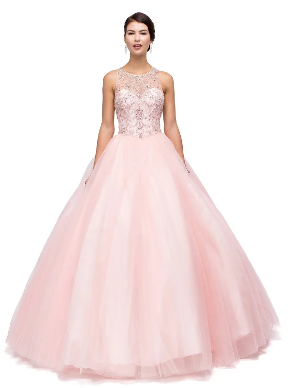 Don’t Miss Out Dancing Queen - Embellished Illusion Jewel Neckline Quinceanera Ball Gown 1160 Don’t Miss Out Dancing Queen - Embellished Illusion Jewel Neckline Quinceanera Ball Gown 1160
