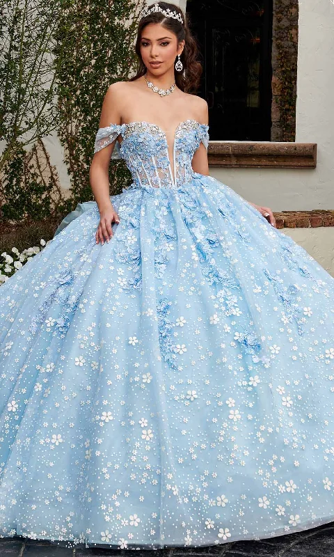 Stock Clearance Rachel Allan RQ3122 - Plunging Ruffled Back Ballgown