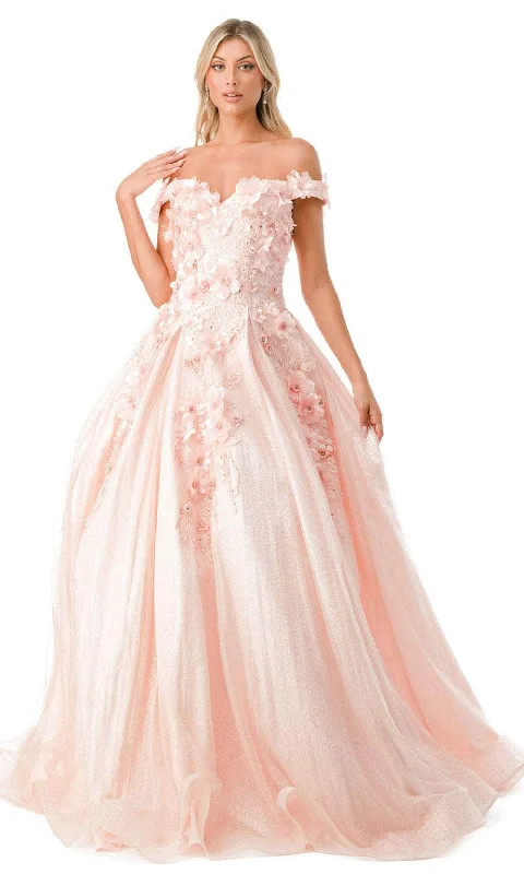 Daily Specials Trevi Collection L2501 - Floral Off Shoulder Ballgown