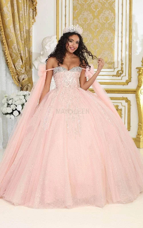 Clearance Event May Queen LK238 - Bow Draped Ballgown