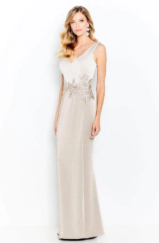 Unmissable Offer Cameron Blake - Deep V-Neck Satin Evening Dress 120611