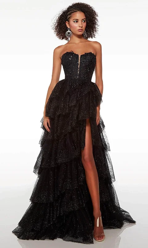 Stock Clearance Alyce Paris 61525 - Ruffled Skirt Strapless Prom Gown