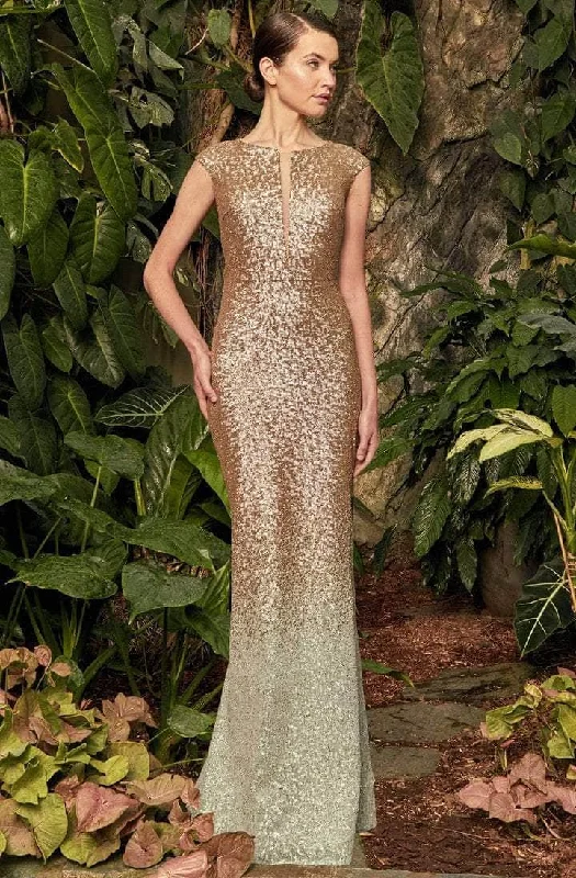 Discount Deals Alexander by Daymor - 959 Jewel Neck Sequined Evening Gown