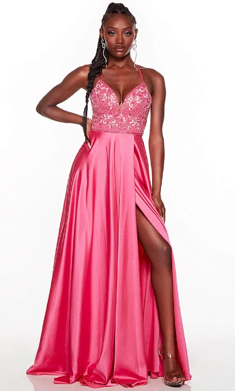 Get It Before It’s Gone Alyce Paris 61461 - Sleeveless Wrap A-Line Prom Gown