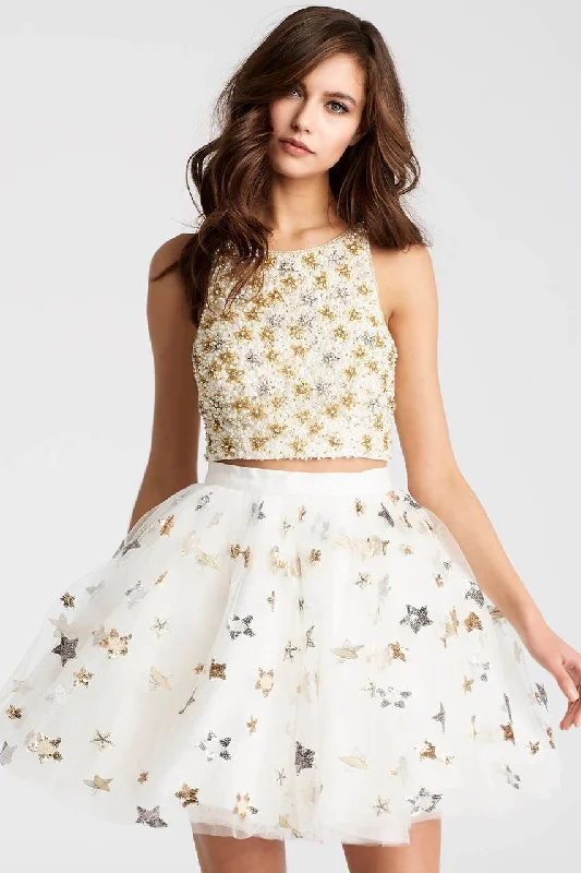 Unbeatable Prices Jovani - 54596 Two Piece Beaded Organza Short Dress