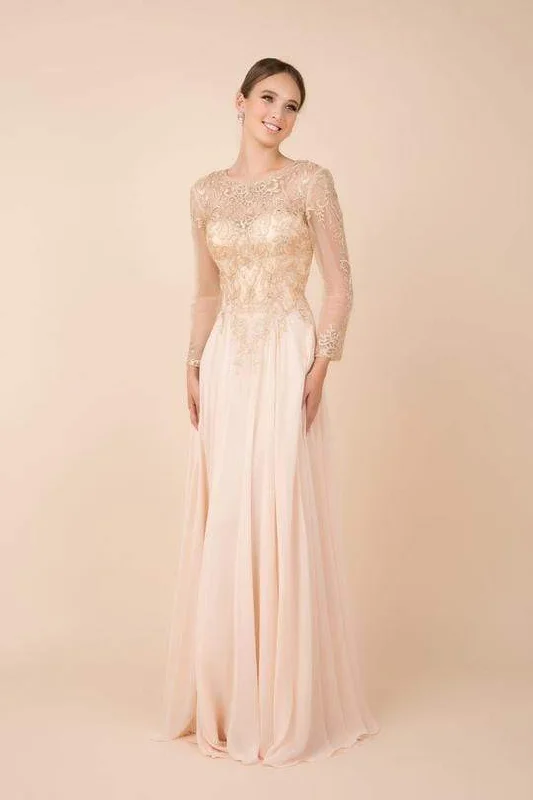 Time-Limited Offer Nox Anabel - Lace Illusion Jewel A-Line Evening Gown H529 - 2 pcs Gold In Size XL and 3XL Available Time-Limited Offer Nox Anabel - Lace Illusion Jewel A-Line Evening Gown H529 - 2 pcs Gold In Size XL and 3XL Available