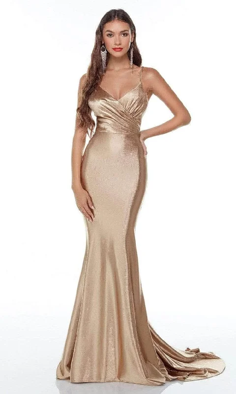 Discount Deals Alyce Paris - Metallic Strappy Evening Dress 61170 - 1 pc Gold In Size 12 Available Discount Deals Alyce Paris - Metallic Strappy Evening Dress 61170 - 1 pc Gold In Size 12 Available