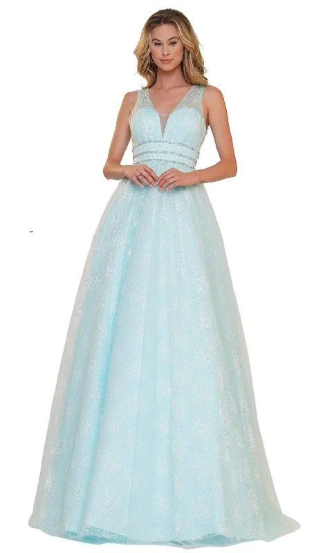 Price Rollback Colors Dress - 2736 Beaded Belt A-Line Gown