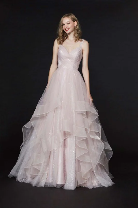 Best Bargains Angela & Alison - 91003 Sleeveless V Neck Drape Ruffled Glitter Ballgown - 1 pc Rum Pink In Size 4 Available Best Bargains Angela & Alison - 91003 Sleeveless V Neck Drape Ruffled Glitter Ballgown - 1 pc Rum Pink In Size 4 Available