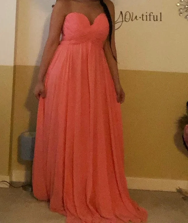 Deal Alert Mori Lee Chiffon Bridesmaid Dress with Sweetheart Neckline